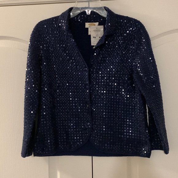 Talbots Jackets & Blazers - NWT blue sequinned Talbots jacket